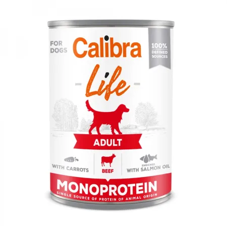 Calibra Dog Life Adult Wołowina z marchewką 400g